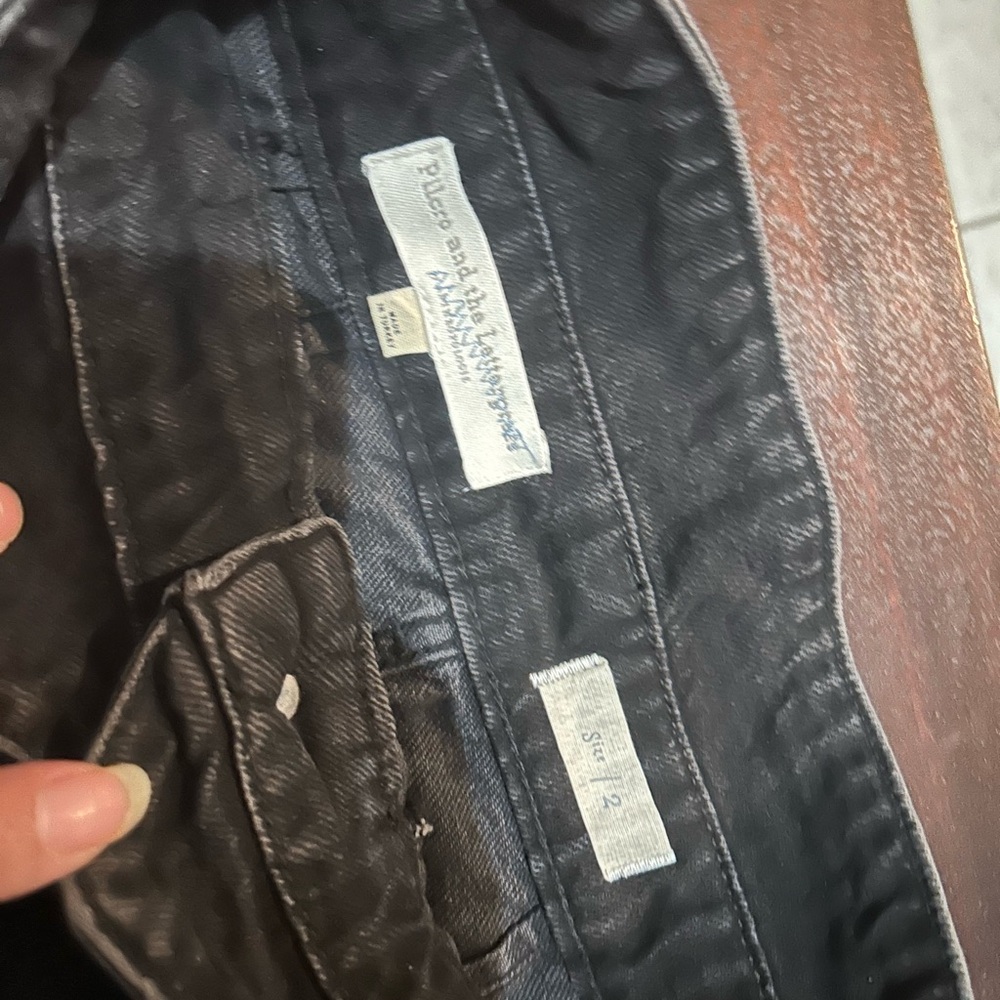 Anthropologie Black Asymmetrical Skirt - Picture 2 of 5